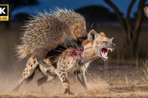 Hyena vs  Porcupine A Predator's Fatal Mistake | animal fights
