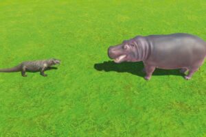 KOMODO DRAGON VS HIPPOPOTAMUS - ARBS - Animal Revolt Battle Simulator