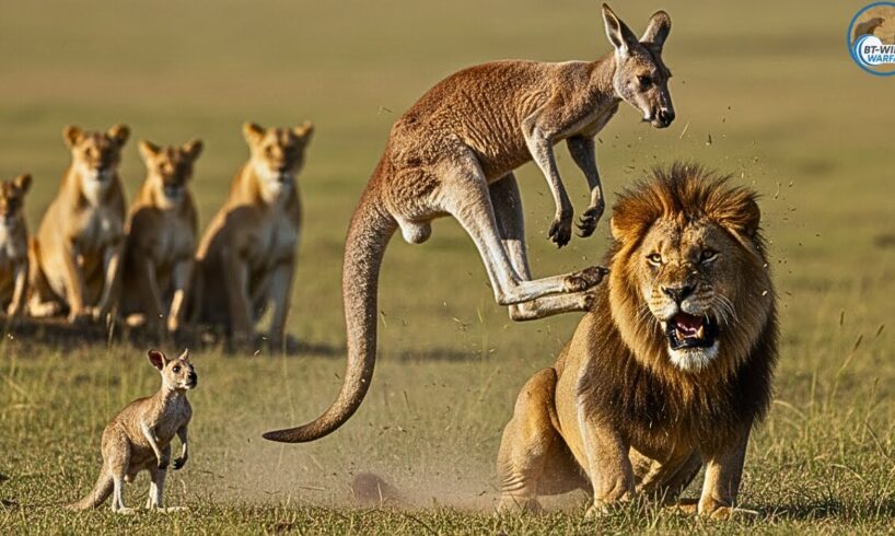 Kangaroo Protects Its Joey From Looming Danger | animal fights