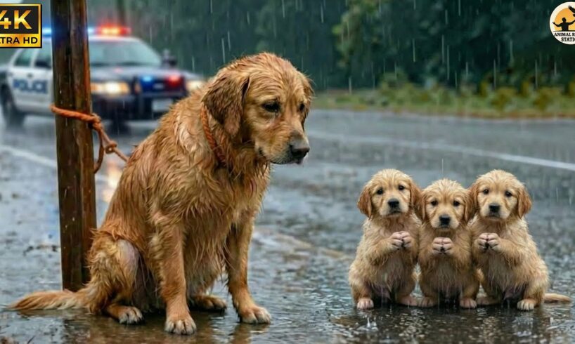 Kind Man Rescues Abandoned Mother Dog and Puppies - It will touch your heart.