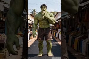 Kind hulk saves cute puppies from the butcher 😭 #ai #baby #save #hulk