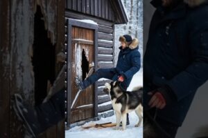 Loyal Dog Leads Rescuer to Trapped Man — Winter Survival!🥹 #dog #rescue