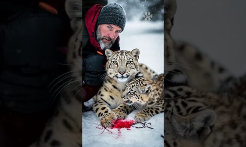 Man help to injured animal in jungle  #animals #rescueefforts #wildlife