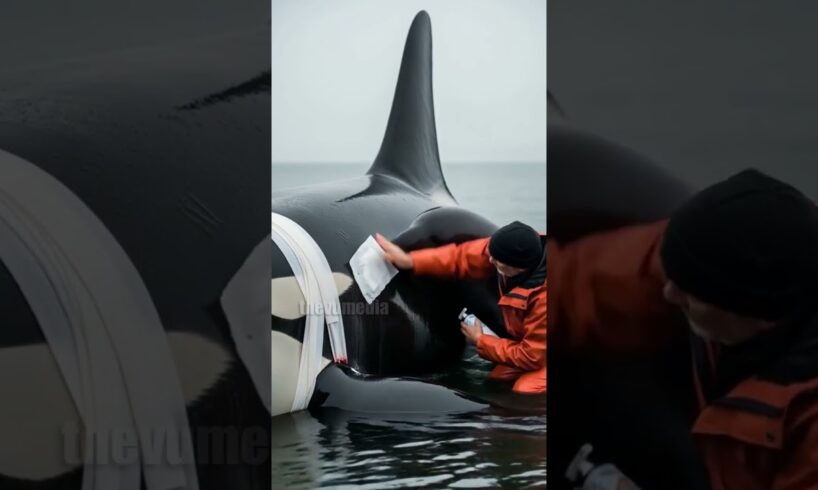 Marine biologist Saves Stranded Orca From Dying! #rescue #animals #wildlife