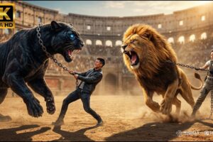 ⚔️ Massive Lion vs Demonic Panther  Epic Wild Animal Fight Showdown 🦁