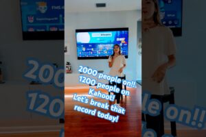 Over 2000 people on the live and 1200 people on Kahoot! You guys are awesome! Join us today at 10am