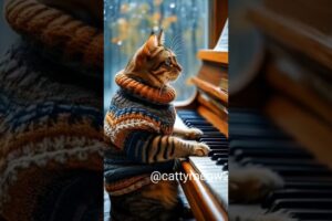 Playing piano || cat #cat #shots #pets #cute #catlover #animals #funny #meow