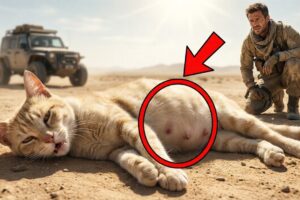 Pregnant Stray Cat Rescued From Desert | Emotional Animal Rescue Story