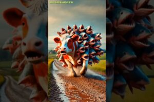 Rescue of the Cow || A Heartwarming Rural Adventure.. #ai #cow #fish #shorts