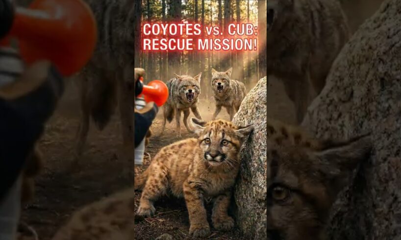 The Moment I Saved a Cougar Cub From Coyotes ❤️ #rescue