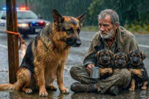 They Left Her to Die… Until a Kind Man Rescued a Mother Dog and Her Puppies 💔🐶