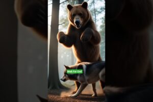 Wolf vs Bear 😱 Epic Forest Animal Fight | AI Wildlife Short