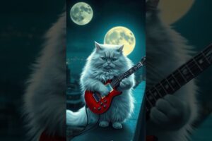 cat playing guitar🤩😀 #CatPlayingGuitar #FunnyCats #CuteAnimals #PetTalent #cute #animals #cat