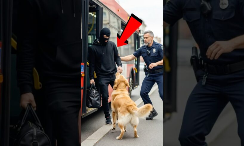 Golden Retriever Saves Everyone On The Bus! #animals #animalrescue