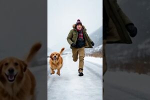 Golden Retriever Saves Trapped Bear Cub in Frozen Nightmare ❄️🐻 #dogs #rescue #animals