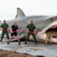 Heroic Rescue Team Rushes to Help as a Brave Father Tiger Faces a Giant Shark 🦈🆘