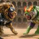 ⚔️ Legendary VENOM Lion 🆚 Savage HULK Wolf | Arena Clash Animal Fight | Who Will Win?