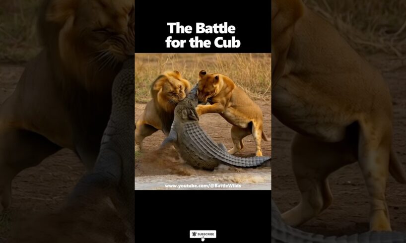 Lion vs Crocodile ‼️ The Wild Doesn't Forgive Again #lion  #crocodile