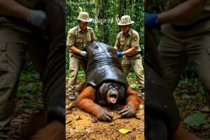 Orangutan Rescue Story  Giant Slug Removed Safely #wildlife #animalrescue #amazon #wildanimals