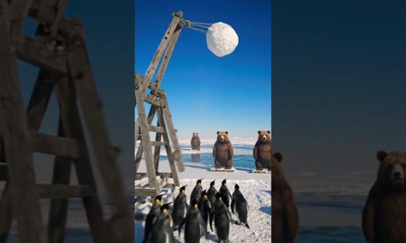 “Penguins & Bear: The Coolest Playtime Ever!” #frozen #aishorts #disney #penguin #bear