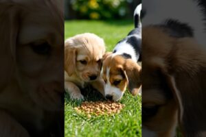 Puppy sharing food 🐕 | #cute #cuteanimal #puppies #aishorts #shorts #shortsfeed #shortsviral