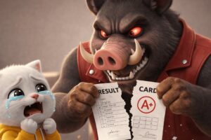 Selfish Boar Dad Picks Street Fights Over Family _Instant Karma Hits!