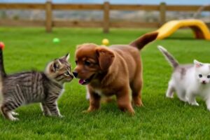Sweet Kittens Playing with Farm Animals 🐱🦆🐑 | Calm Outdoor Animal Moments