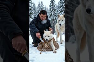 The sign of humanity ❤️|#shorts animal rescue video, shorts, | wolf cub rescue 🛟