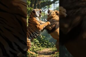 Tiger vs Lion | Epic AI Animal Battle | Realistic Jungle Fight 🔥