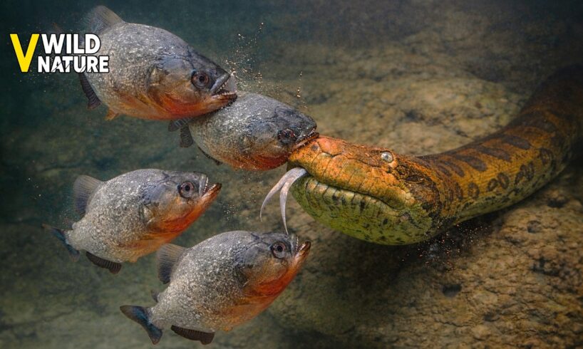Top 10 Most Ruthless Piranhas Attack Their Prey | Animal Fights