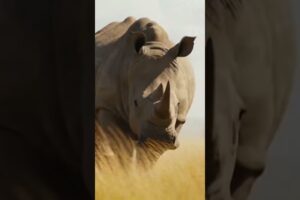 When Nature Fights Back: Baby Rhino's Close Call   #wildlife #animals #ai #zoo  #wildliferescue