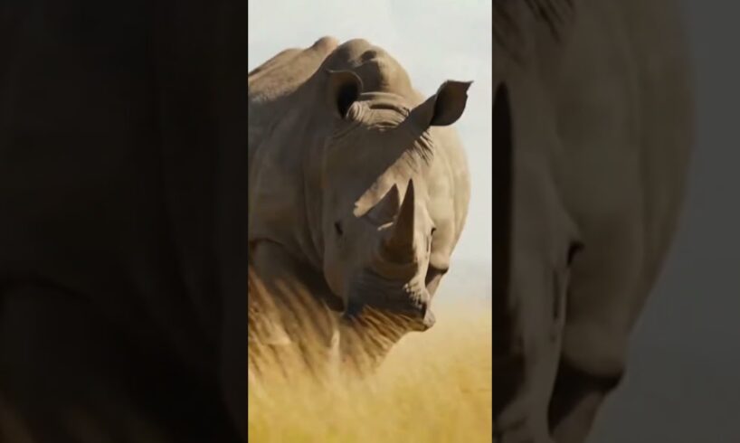 When Nature Fights Back: Baby Rhino's Close Call   #wildlife #animals #ai #zoo  #wildliferescue