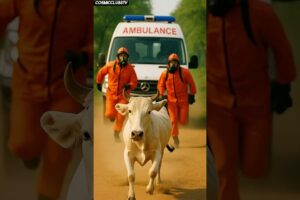 White calf got covered with Centipedes save by rescue team #humanity #cow #rescueanimals