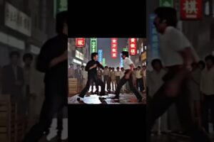Bruce Lee’s Legendary Street Fight: Intense Neon Showdown!