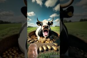 Cow 🐄 rescued from millions of beetles rescued by team #animals #cow #cartoon #ai #rescue #videos