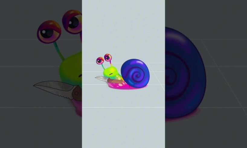 Crocodile vs Snail Who Wins? | Absurd Animal Fight #animation #2DComedy #cartoon #animationmeme