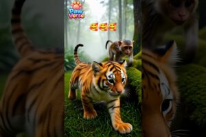 Cute Animals Playing in Jungle 🐼🐯 | Heartwarming Animal Moments #shorts #cuteanimals