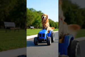 Cute Dog Driving Toy Adorable Video #dog #cute #funny #shortvideo