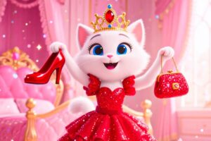 Cute kitten reached to her mom's show by applying makeup 💄👗