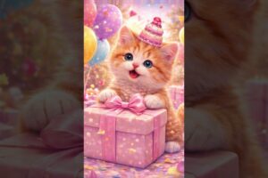 Cutest Kitten Birthday Surprise! 🎁🐱🎂