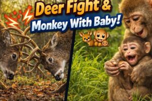 Deer Fight in the Forest 🦌 | Monkey Playing With Baby 🐒 | Amazing Animal Moments