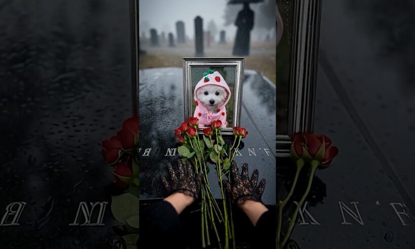 Did the cute puppy go to heaven with the balloon? 😭