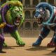 ⚔️ Ferocious Captain America KING lion 🆚 Massive Joker lion Ultimate Wild Animal Fights Showdown