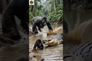 Hero Gorilla Saves Baby Animals From Danger | Emotional Animal Rescue Story 🦍🐘