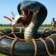 Heroic Rescue Team Saves Innocent Cow from GIANT King Cobra Attack