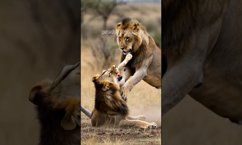 Lion vs Lion Brutal Fight for Territory | Wild African King Battle
