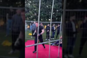 Niemand zag dit knockdown aankomen 😱 #HoodFights #KO