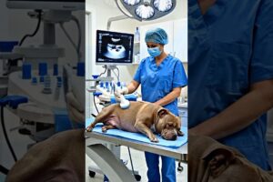 Pregnant American Bully Gives Birth to the Cutest Puppies! 🐾❤️ #ai#bull #dog #animals #puppy #shorts