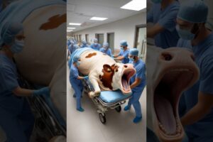 Pregnant cow rescued from city road by doctor's #humanity #cow #animals #rescueanimals #veternary