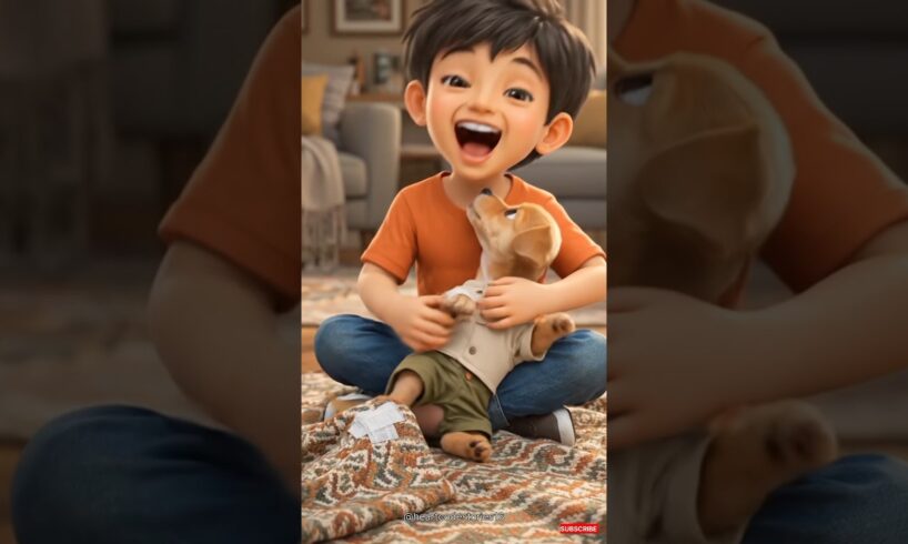 Puppy Almost Hit by Bike… Saved by a Kind Boy ❤️🐶#PuppyRescue #DogStory #Heartwarming #Kindness #ai